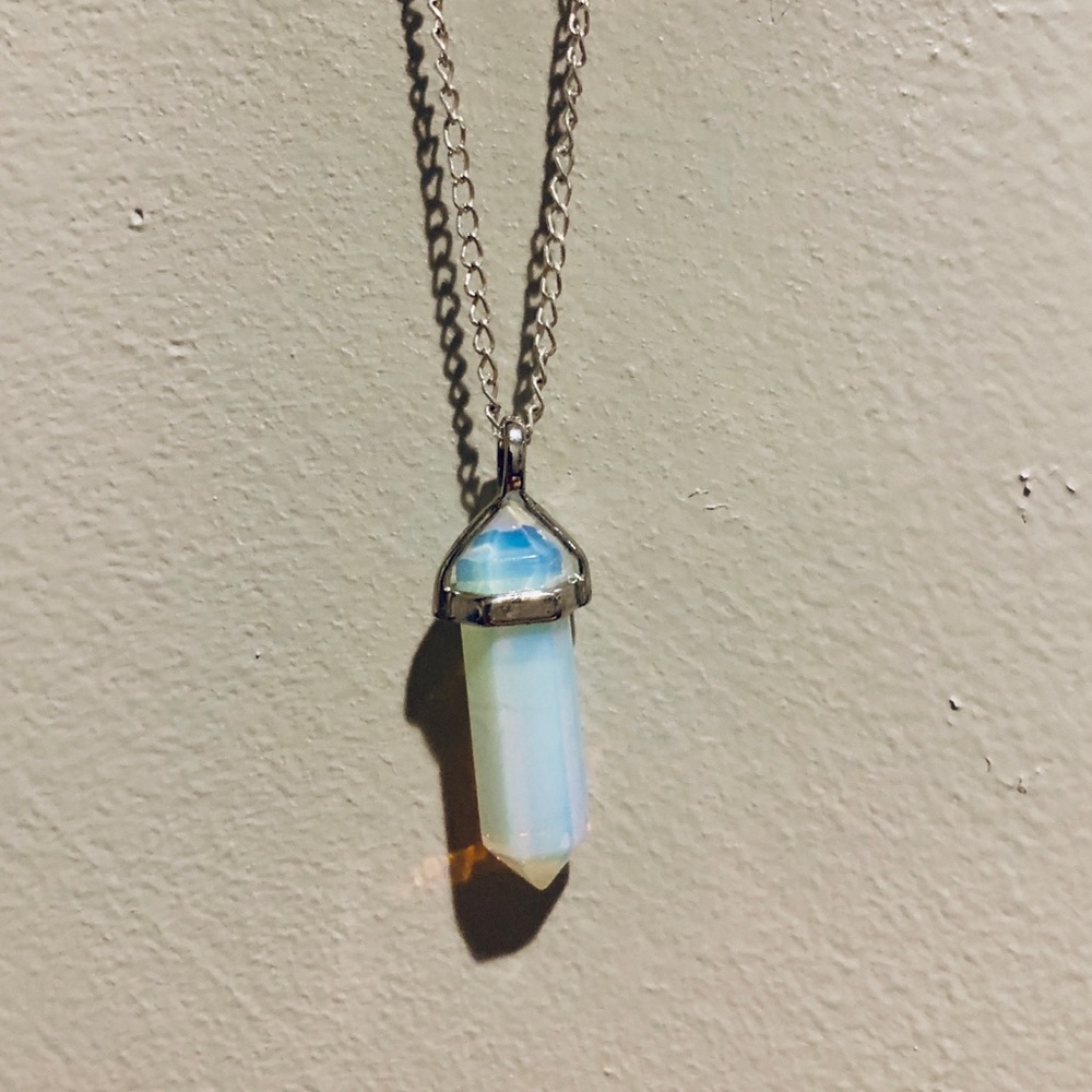 Opal - Hexagonal point chakra necklace